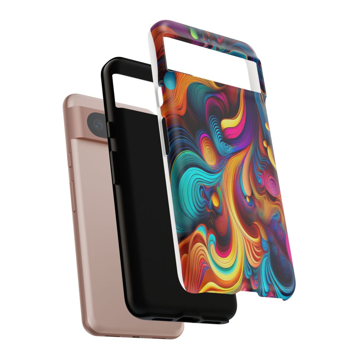 Psychedelic, Vibrant Artsy Phone Case, Colorful Protective over, iPhone, Galaxy, Google - Image 138
