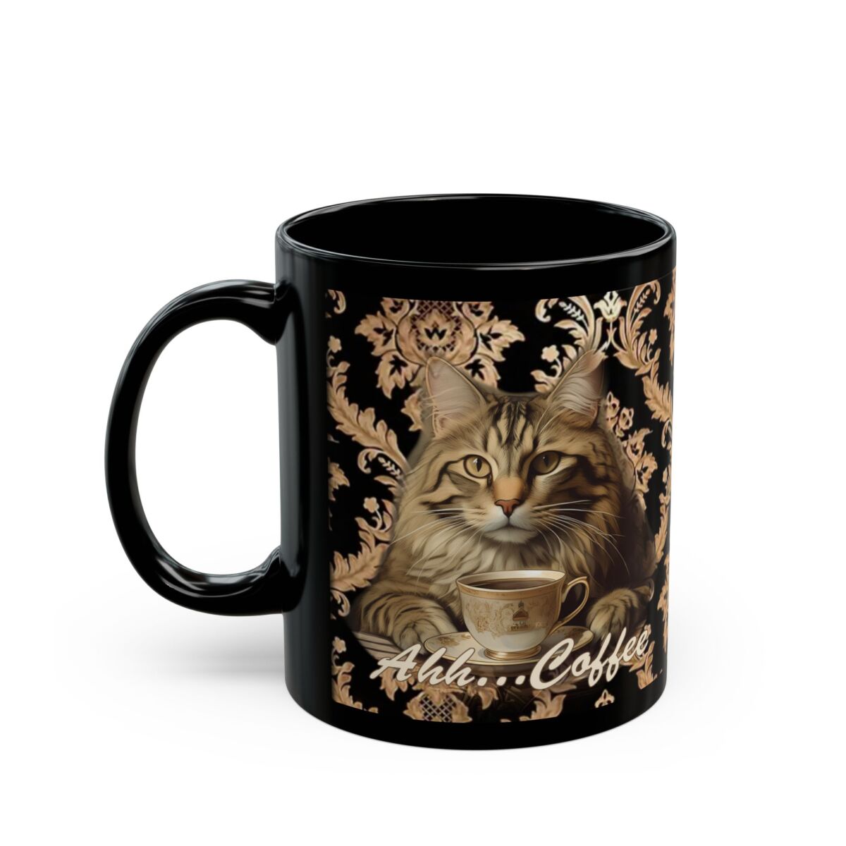 Elegant Cat Coffee Mug - Perfect for Cat Lovers