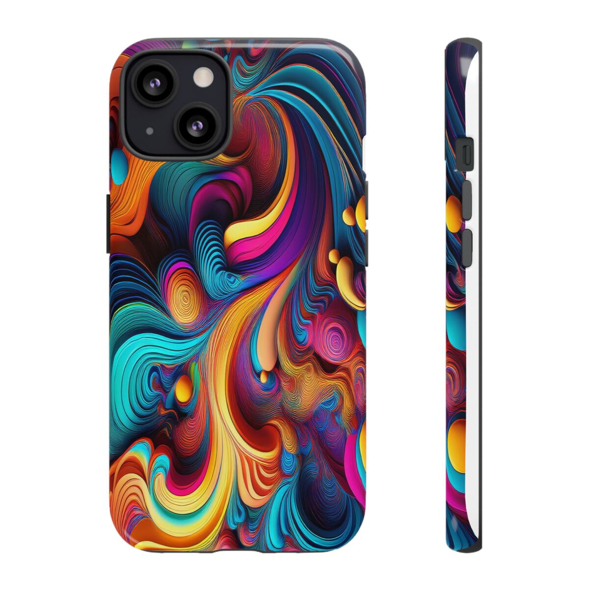 Psychedelic, Vibrant Artsy Phone Case, Colorful Protective over, iPhone, Galaxy, Google - Image 27