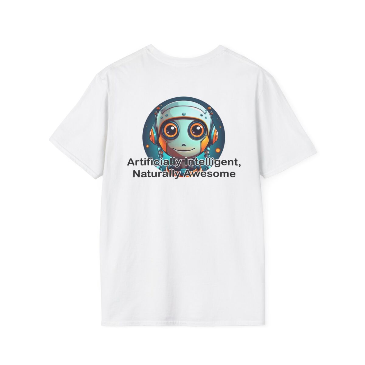 Artificially Intelligent Naturally Awesome T-Shirt | Funny AI Geek Tee | Tech Humor Shirt | Gift for Coders, Nerds & Science Fans