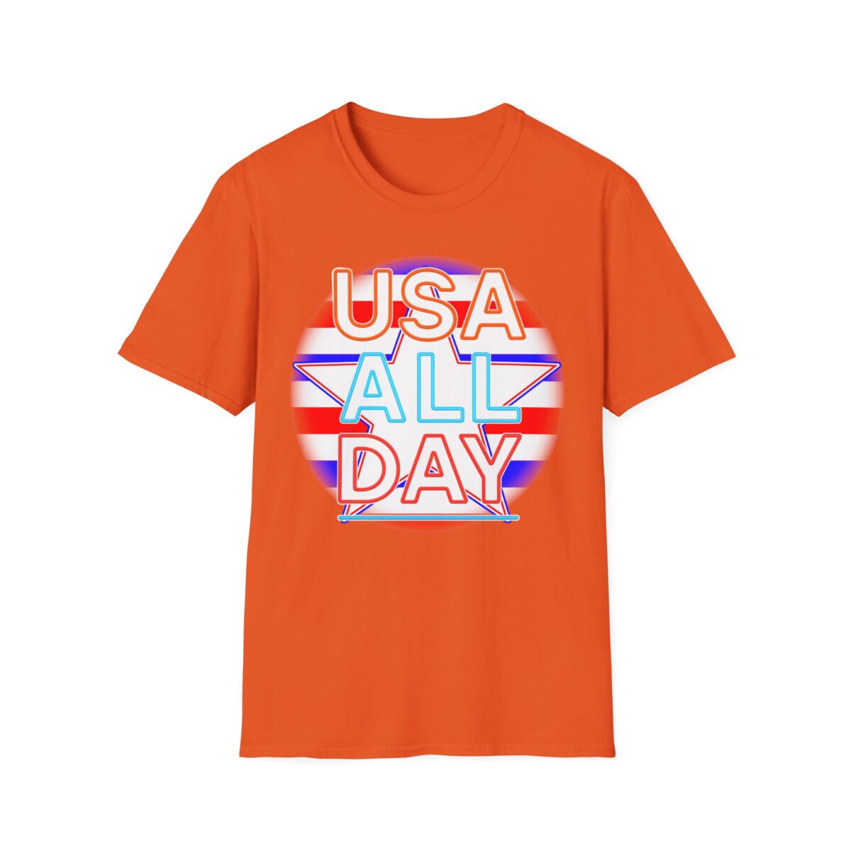 USA All Day Unisex Softstyle T-Shirt, Patriotic Tee, Fourth of July Shirt, Casual Summer Top, Independence Day Outfit - Image 17