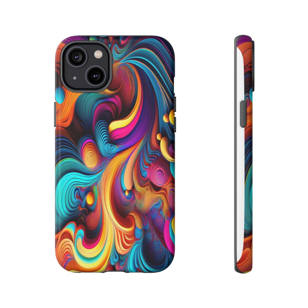Psychedelic, Vibrant Artsy Phone Case, Colorful Protective over, iPhone, Galaxy, Google - Image 71