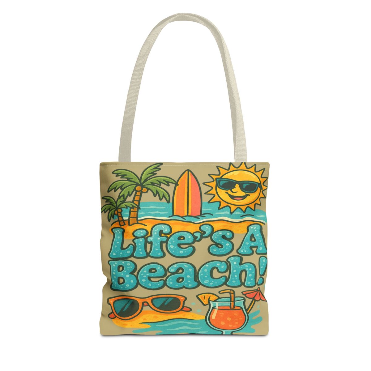 Life's a Beach Tote Bag | Summer Vibes Shoulder Bag, Beach Accessories, Vacation Tote, Gift for Travelers, Fun Carryall