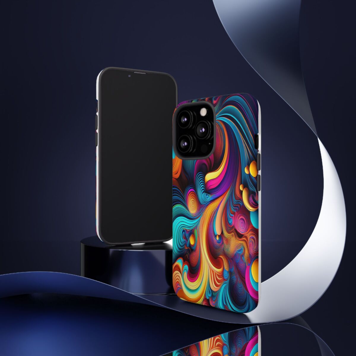 Psychedelic, Vibrant Artsy Phone Case, Colorful Protective over, iPhone, Galaxy, Google - Image 38