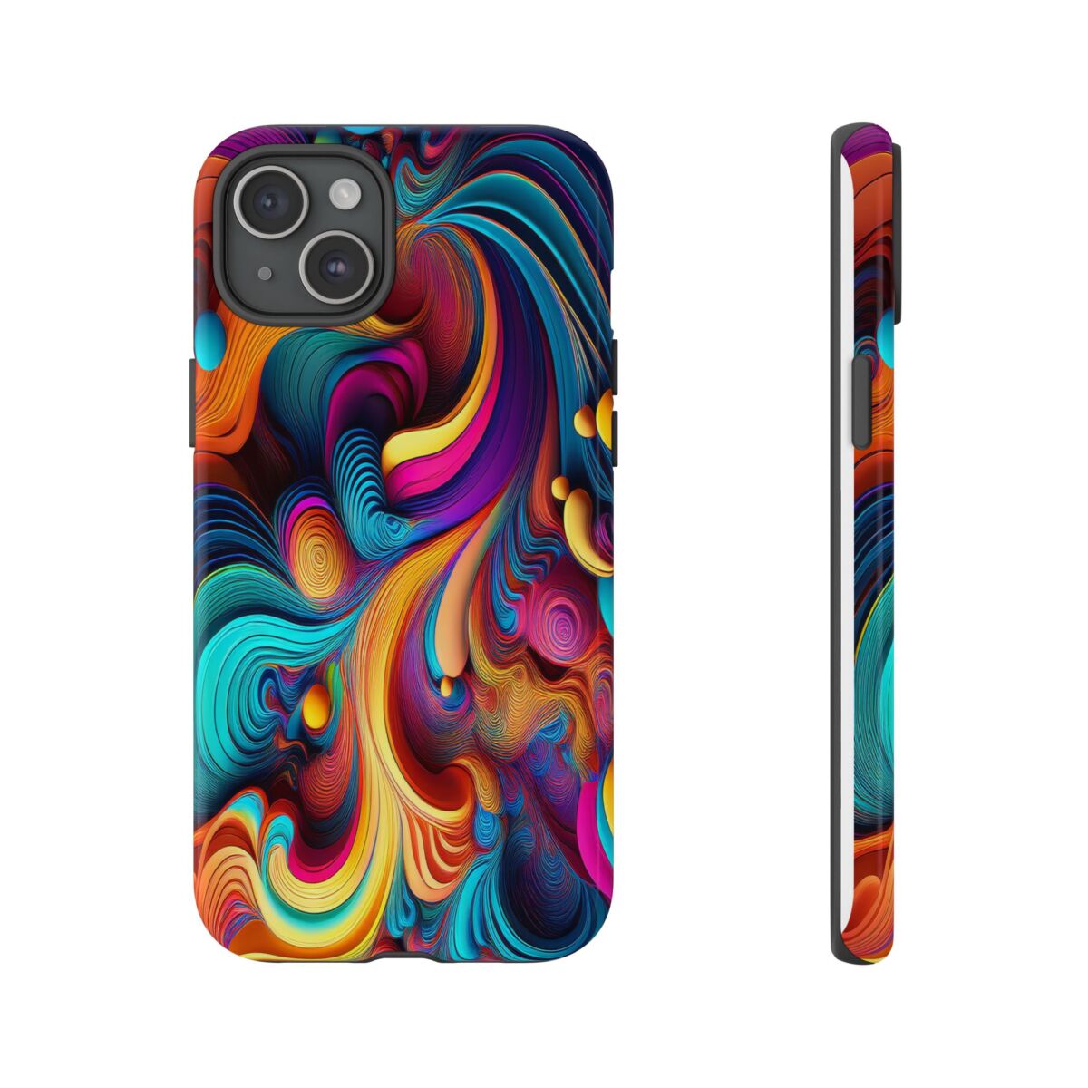 Psychedelic, Vibrant Artsy Phone Case, Colorful Protective over, iPhone, Galaxy, Google - Image 105