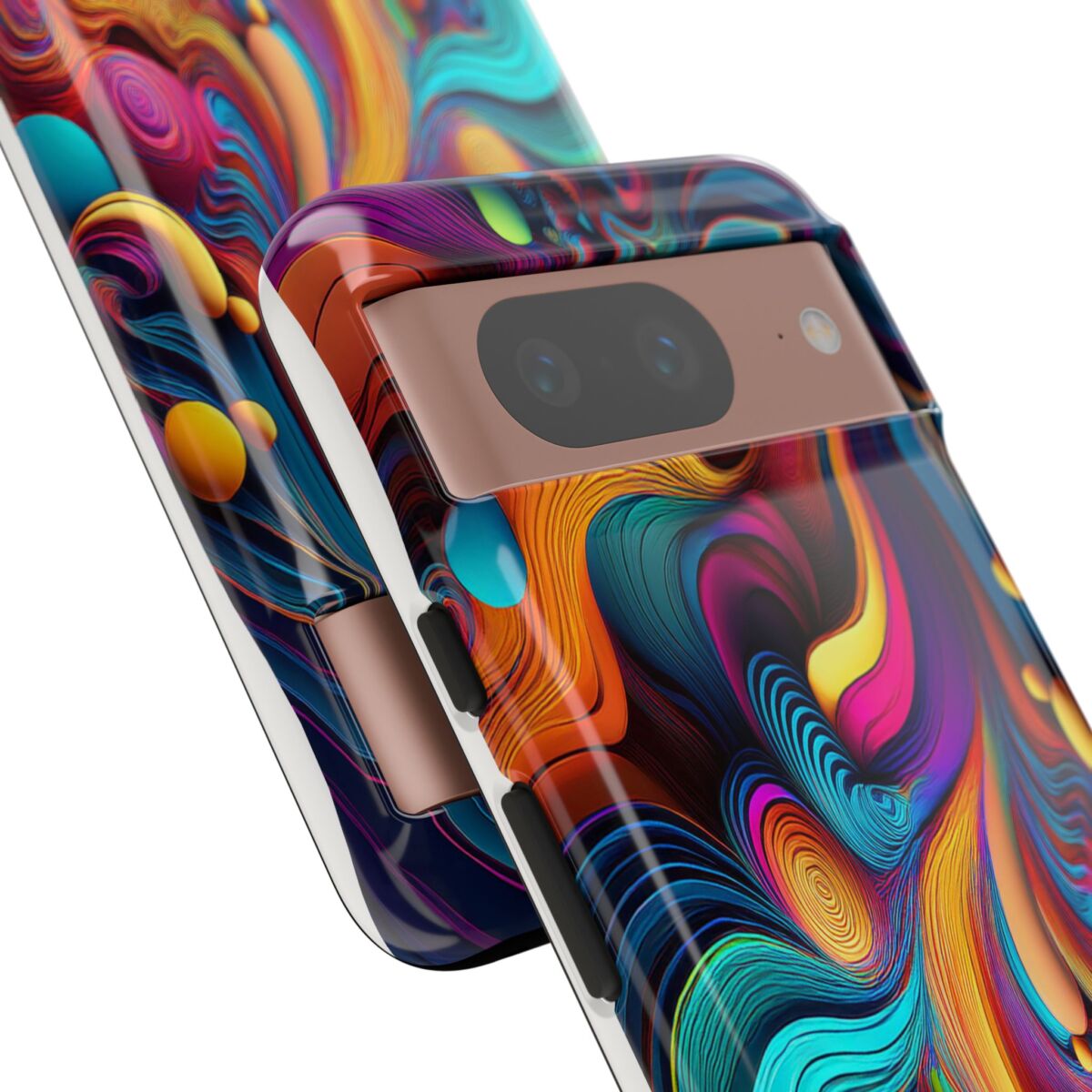 Psychedelic, Vibrant Artsy Phone Case, Colorful Protective over, iPhone, Galaxy, Google - Image 132