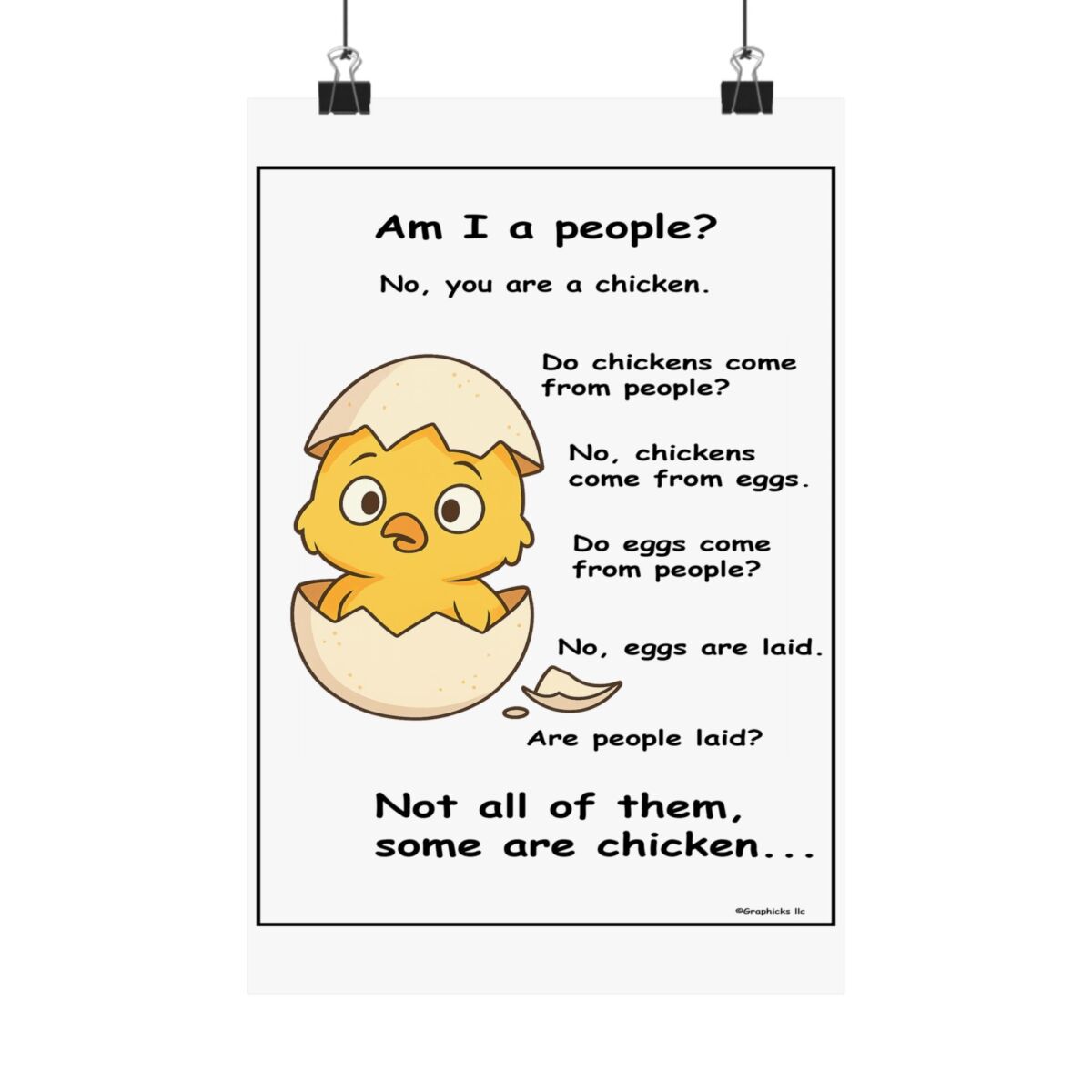 Humorous Poster Chicken Egg - Image 38