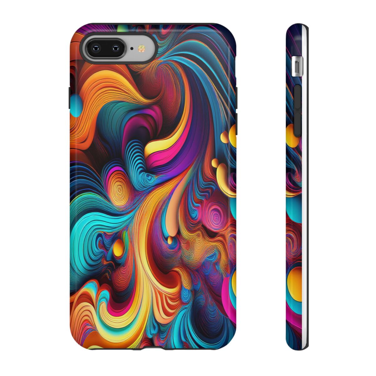 Psychedelic, Vibrant Artsy Phone Case, Colorful Protective over, iPhone, Galaxy, Google - Image 3
