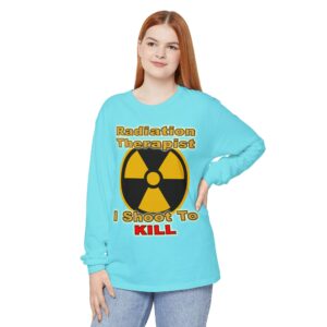 Radiation Therapist Long Sleeve T-Shirt: I Shoot To Kill, Unique Gift for Medical Professionals, Funny Therapy Shirt, Unisex Graphic [...]