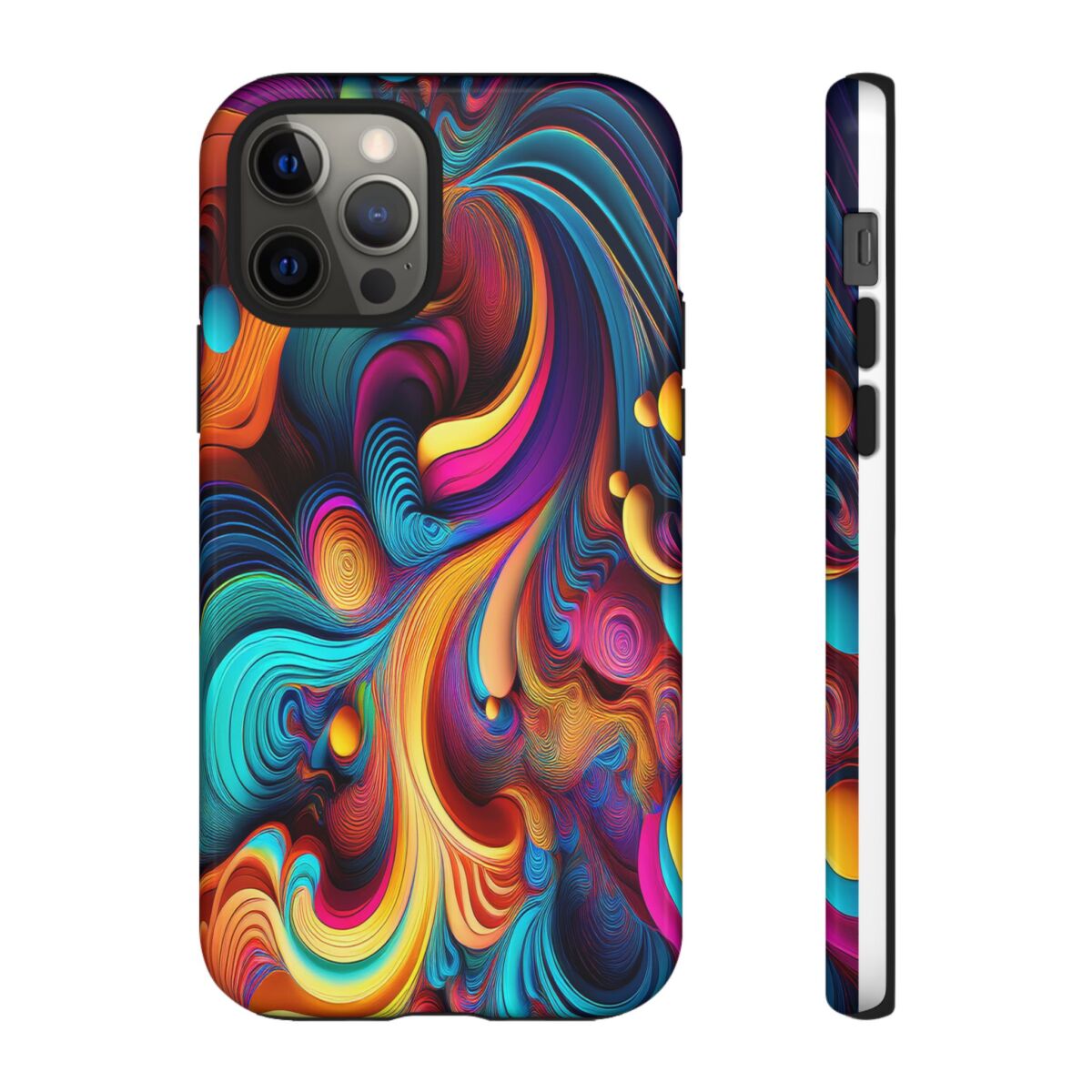 Psychedelic, Vibrant Artsy Phone Case, Colorful Protective over, iPhone, Galaxy, Google - Image 23