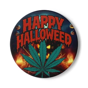 Round Haunted Mansion Halloweed Coaster | Ghosts & Witches Flying | Jack-O-Lantern Pumpkin Drink Mat | Spooky Party Table Decor Gift